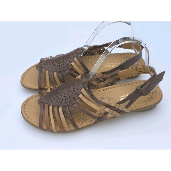 Naturalizer N5 Comfort Women's Brown Leather Strappy Sandals US 9 - Picture 1 of 13